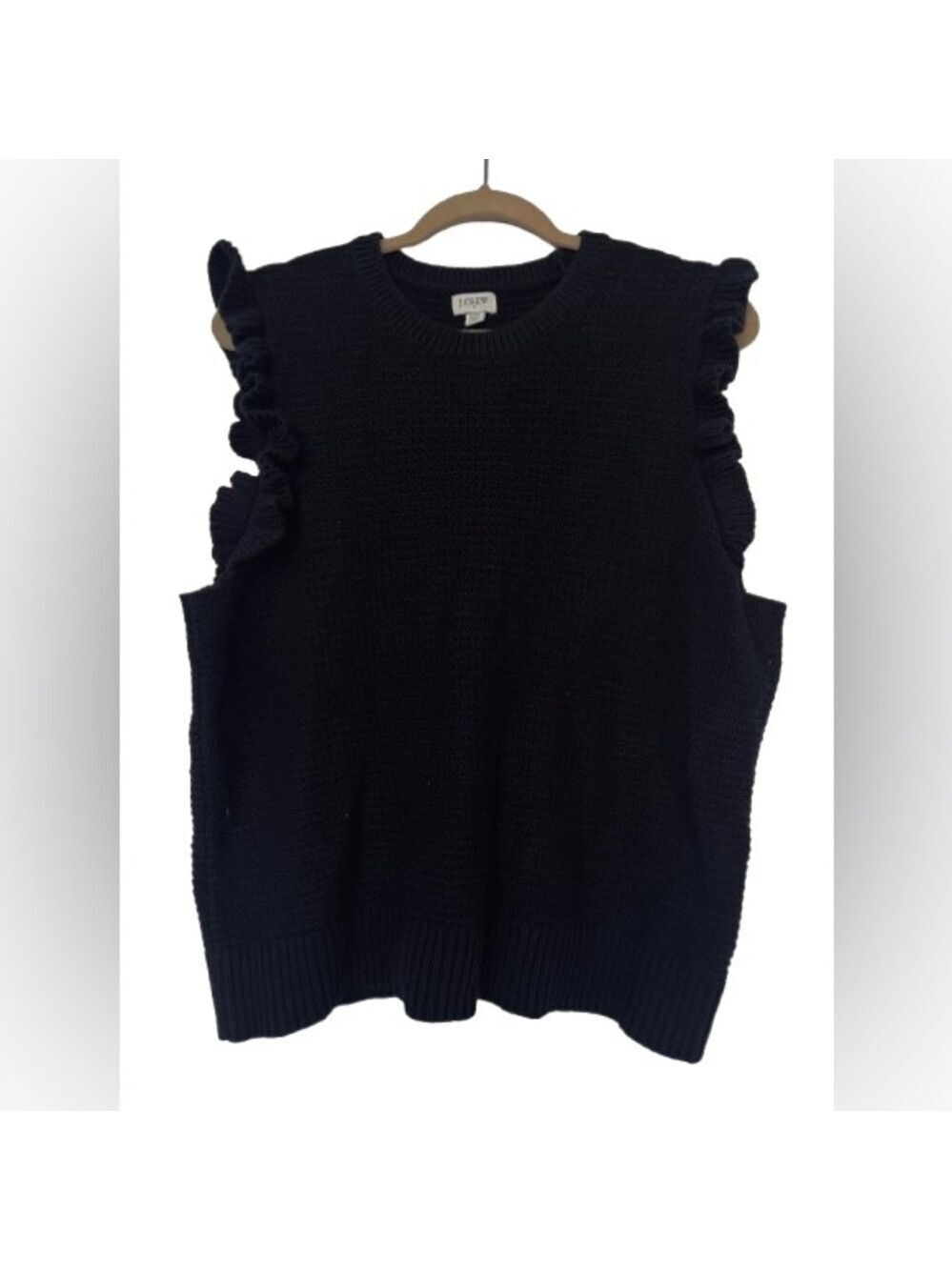 J. Crew Factory Sleeveless Ruffled Sweater. Size XXL